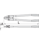 Foarfeci de cabluri 550mm, 38mm, 23mm, 2080g