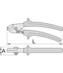 Foarfeca de cabluri 170mm, 22mm, 339g