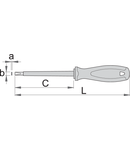 Surubelnita de electrician VDE TBI cu lama izolata 0.5 x 3.0mm, 100mm, 185mm, 37g