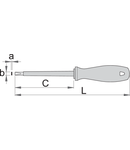 Surubelnita de electrician VDE cu lama izolata 0.4 x 2.5mm, 75mm, 160mm, 33g