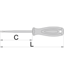 Surubelnita plata, in cruce (PH), SLIM, VDE TBI,cu lama izolata SLPH 1, 80mm, 180mm