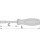 Surubelnite VDE cu cap tubular si maner TBI 5.5mm, 125mm, 225mm, 103g