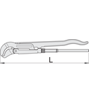 Cleste de tevi cu gura la 45°, model suedez, forma-S 1/2"mm, 35mm, 265mm, 475g