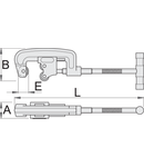 Dispozitiv de taiat teava 1/8" - 2"inch, 106.5mm, 48.5mm, 32mm, 455mm, 455mm, 2156g