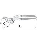 Foarfeca de tabla pelican 290mm, 56mm, 677g