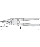 Foarfeca articulata de tabla pelican 260mm, 32mm, 532g