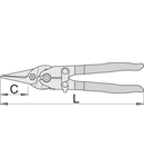 Foarfeca articulata de tabla pelican 260mm, 32mm, 532g