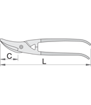 Foarfeci de tabla universale 280mm, 47mm, 567g