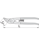 Foarfeca universala de tabla 260mm, 65mm, 420g