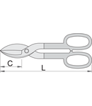 Foarfeci de tabla drepte 175mm, 40mm, 265g