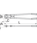 Cleste de buloane 350mm, 26mm, 55mm, 24mm, 805g