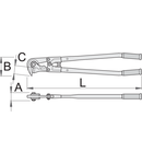 Cleste de buloane 1000mm, 46mm, 100mm, 43mm, 4130g