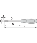 Surubelnite plate TBI, pentru lucrul in siguranta la inaltime 0,4 x 2,5mm, 75mm, 160mm, 2,5mm