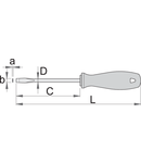 Surubelnita CR cu profil lat 0.4 x 2.5mm, 60mm, 145mm, 2.5mm, 33g