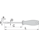 Surubelnita CR cu profil lat 1.0 x 5.5mm, 100mm, 200mm, 5mm, 68g