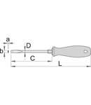 Surubelnita CR mecanica cu profil lat 1.0 x 5.5mm, 100mm, 200mm, 5mm, 8mm, 68g