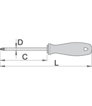 Surubelnita CR cu profil PZ PZ 1, 80mm, 165mm, 4.5mm, 60g