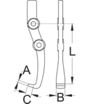 Brat 0, 70mm, 2,6mm, 10mm, 7,5mm, 55g