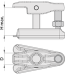 Extractor de pivoti 23mm, 53mm, 30kN, 3tone, 780g