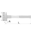 Ciocane lacatuserie LSI super 1000g, 36mm, 360mm, 135mm, 1170g
