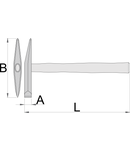 Ciocan de sudor 300g, 20mm, 300mm, 170mm, 400g