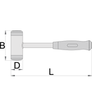 Ciocan masa plastica 45mm, 315mm, 116mm, 866g