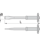 Dalti de lemn cu maner de protectie 300mm, 26mm, 758g