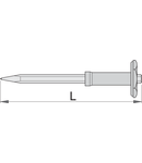 Dalta ascutita cu maner de preotectie 250mm, 532g