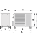 Carucioare Hercules cu sistem de blocare 1182mm, 1040mm, 1080mm, 640mm, 550mm, 955mm, 800mm