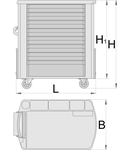 carucior de scule EUROPLUS 810mm, 510mm, 945mm, 796mm, 72200g