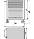 Crucior de scule 800mm, 440mm, 923mm, 700mm, 768mm, 44800g