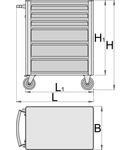 Carucior de scule Eurovision 800mm, 440mm, 923mm, 700mm, 768mm, 51000g