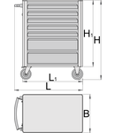 Carucior de scule Eurovision 800mm, 440mm, 923mm, 700mm, 768mm, 57000g