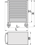 carucior Eurovision cu sistemul de siguranța BLOCK 800mm, 440mm, 923mm, 700mm, 768mm