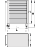 Carucior de scule "EUROSTYLE" 770mm, 440mm, 895mm, 700mm, 768mm, 52000g