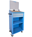 Mobile control trolley with tool rack wall 770mm, 673mm, 460.5mm, 440mm, 1669mm, 1125mm, 47000g