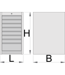 Dulap ingust - 8 sertare 475mm, 650mm, 870mm