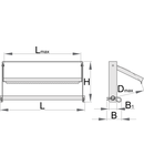 Suport pentru hartie 370mm, 380mm, 380mm, 420mm, 72mm, 40mm