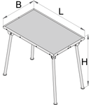 Masa de lucru 1000mm, 600mm, 850mm, 21800g