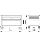 Service Trolley 1350mm, 800mm, 1000mm, 1423mm, 767mm, 123000g