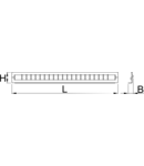 Set of partitions for 991HD small drawer, 3 pieces 596mm, 28.2mm, 63mm, 1150g