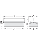 Cutie de scule-1 compartiment 560mm, 210mm, 220mm, 600mm, 125mm, 220mm, 2531g