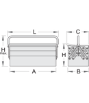 Cutie de scule-5 compartimente 460mm, 210mm, 220mm, 500mm, 225mm, 320mm, 3956g