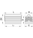 Cutie de scule-5 compartimente 460mm, 210mm, 235mm, 485mm, 225mm, 275mm, 4768g