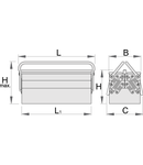 Cutie de scule-5 compartimente 560mm, 210mm, 235mm, 585mm, 225mm, 275mm, 5541g