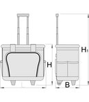 Trusa de scule cu roti 460mm, 270mm, 400mm