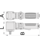 Cheie pneumatica de impact cotita 1/2", 88mm, 60mm, 237mm, 343