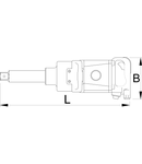 Pistol pneumatic 1" 1", 650mm, 495mm, 2439, 13600g