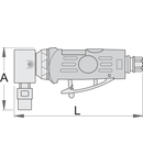 Biax pneumatic unghiular 162mm, 76mm, 740g