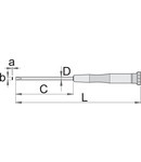 Surubelnite varf plat pentru electronisti 0.25 x 1.2mm, 60mm, 153mm, 2.5mm, 10g